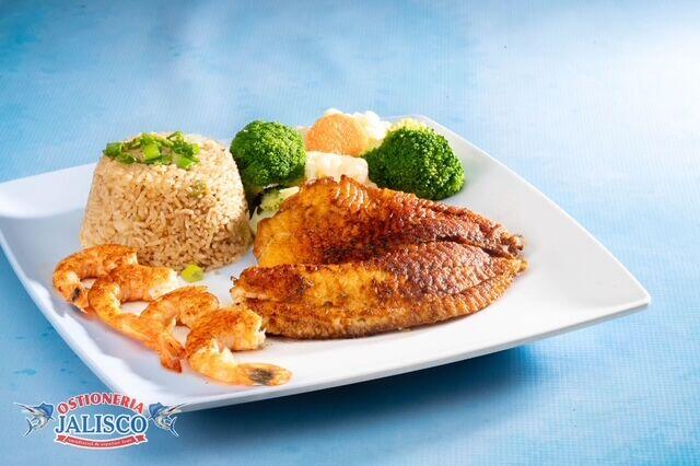 Blacken Tilapia with Shrimp